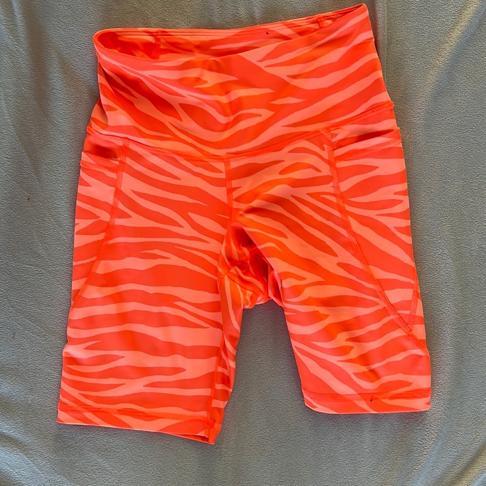 Pink Zebra Biker Shorts
